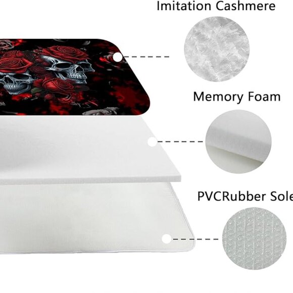 4 pcs Waterproof Bathroom Decor Sets with 12 Hooks, - Picture 3 of 5